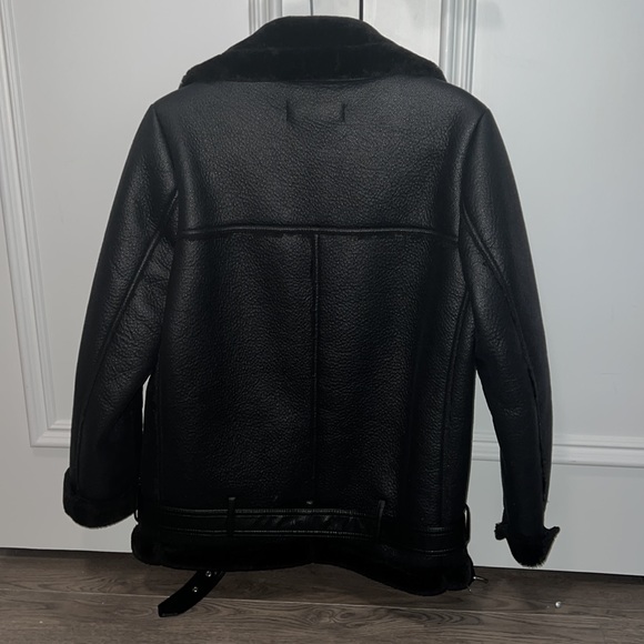 Faux Shearling Moto Jacket - Picture 4 of 4